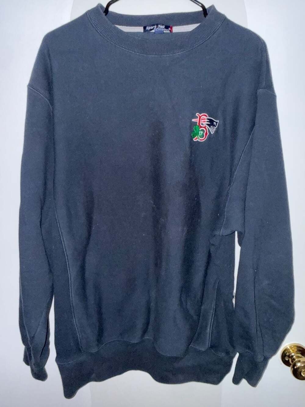 Sport-Tek by Port Authority Boston Sports Team Embroidered Crewneck Sweatshirt